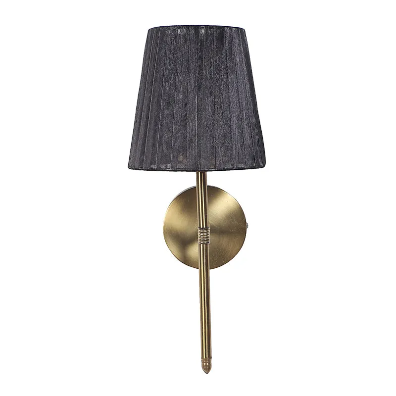 Enida Iron Wall Lamp with Fabric Shade media 7