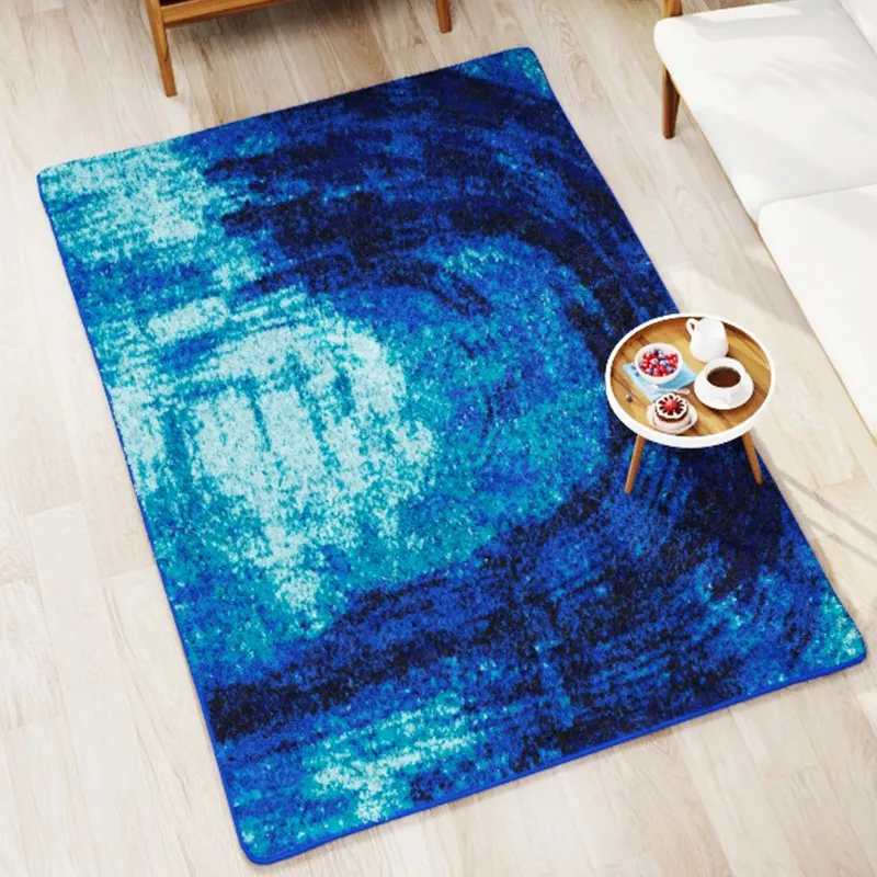 Ulros Abstract Micro Fiber Area Rug - Blue media 3