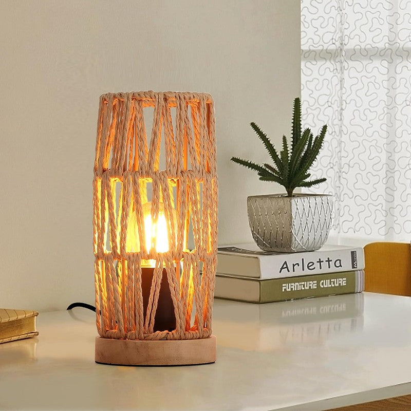 BohoStripe Metal Table Lamp