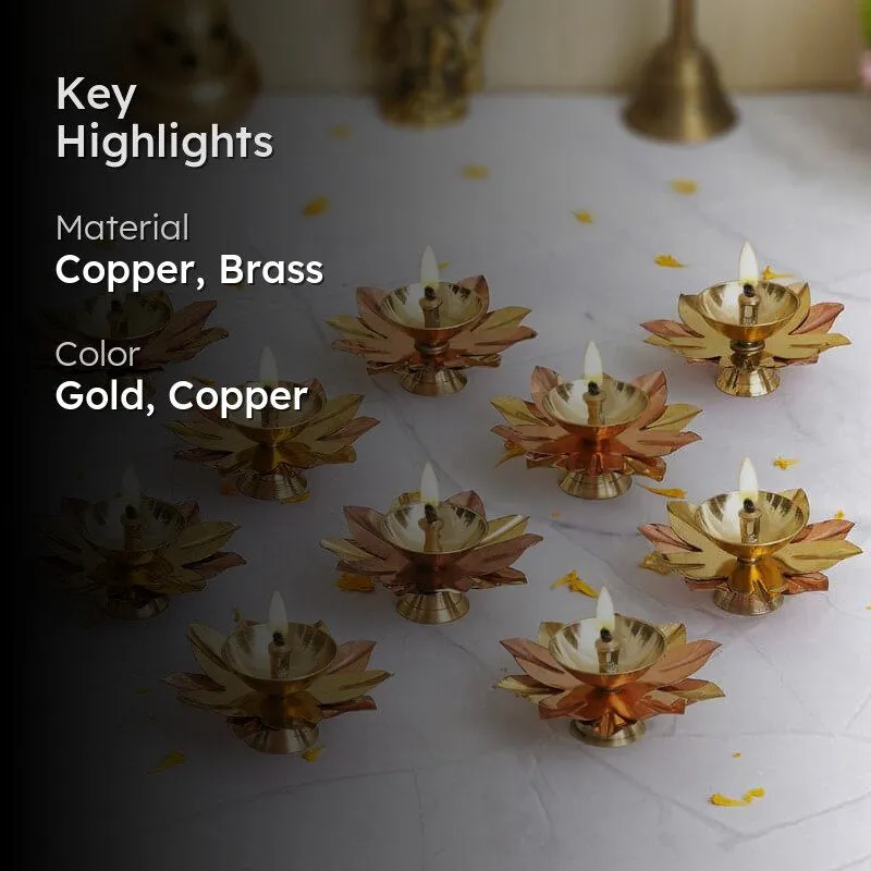 Dvija Pushp Diya - Set Of Ten media 2