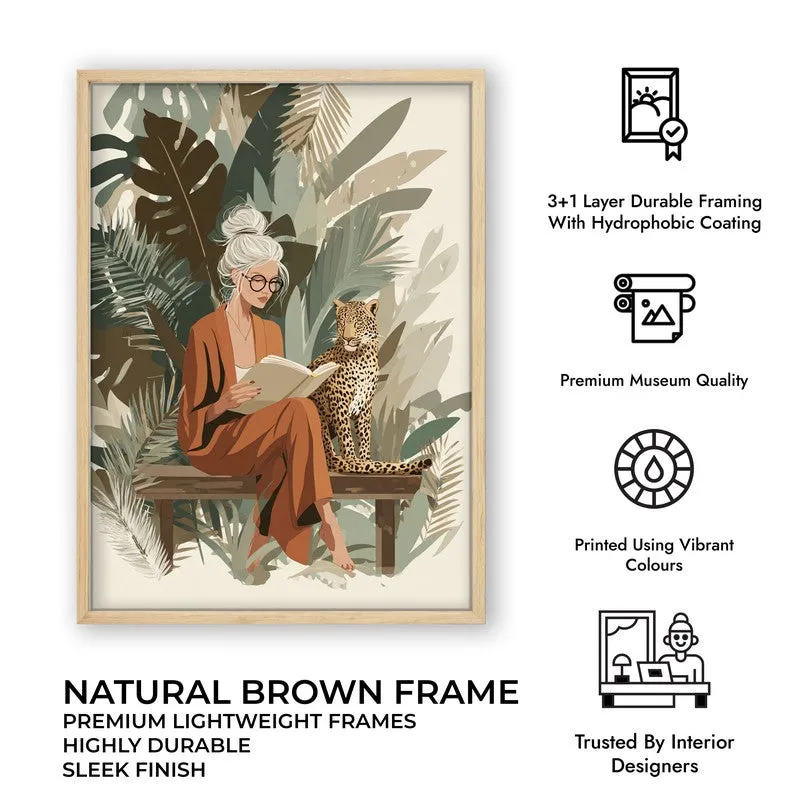 Wild Whimsy Canvas Wall Painting - Brown Frame media 10