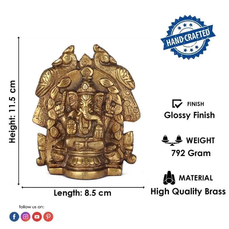 Decorative Brass Ganapati Idol media 5