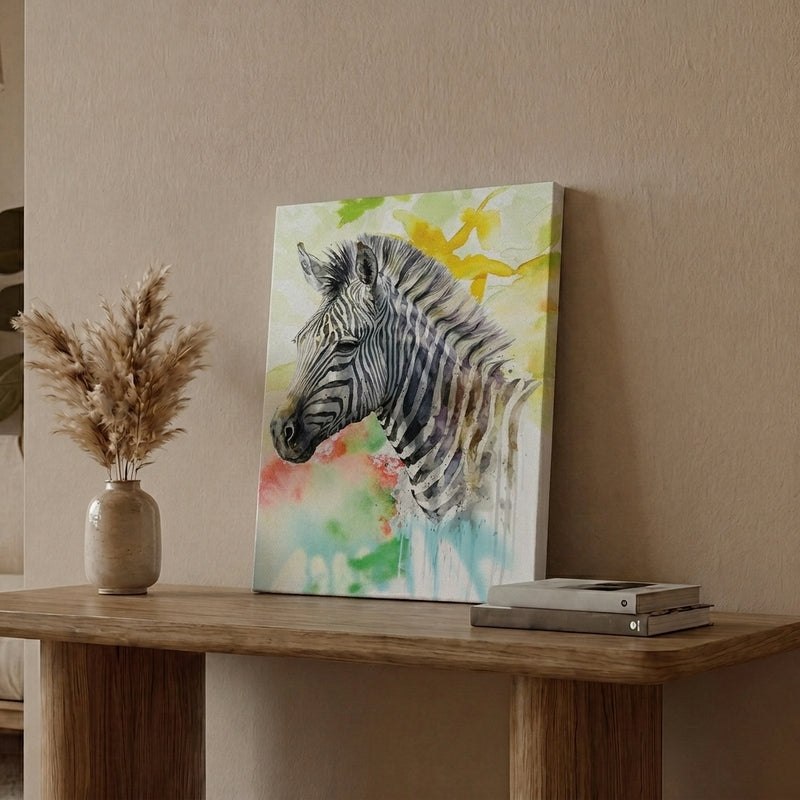 Zebra Mist Canvas Wall Painting