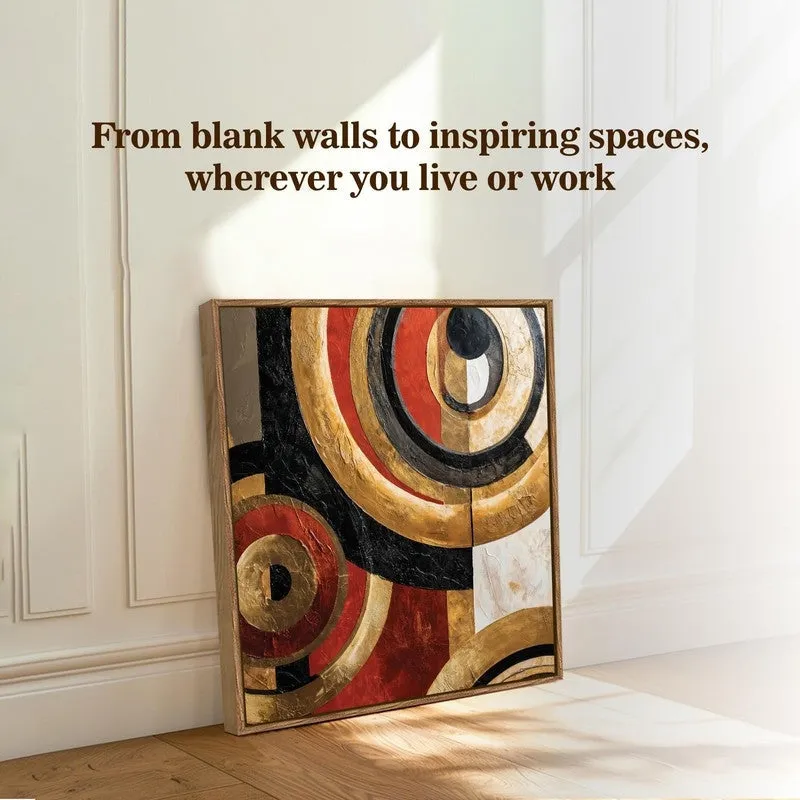 Pattern Curve Canvas Wall Art With Frame media 8