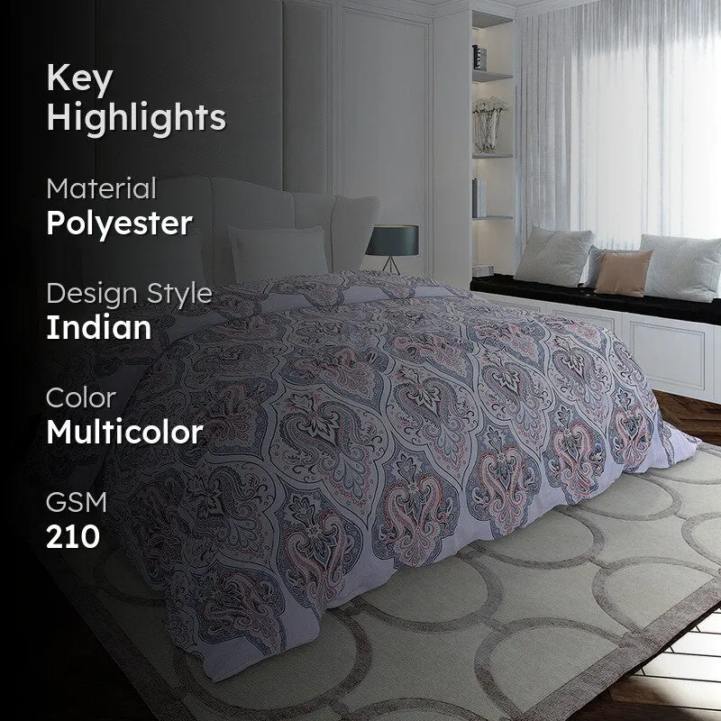 Monte Carlo Springtide Ethnic Motif Polyester Duvet Covers (Multicolor) - 210 GSM media 2