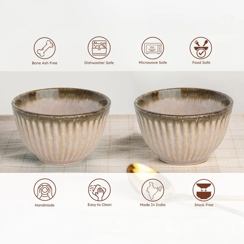 Mintora Pink Ceramic Snack Bowls (180 mL) - Set Of Four media 6