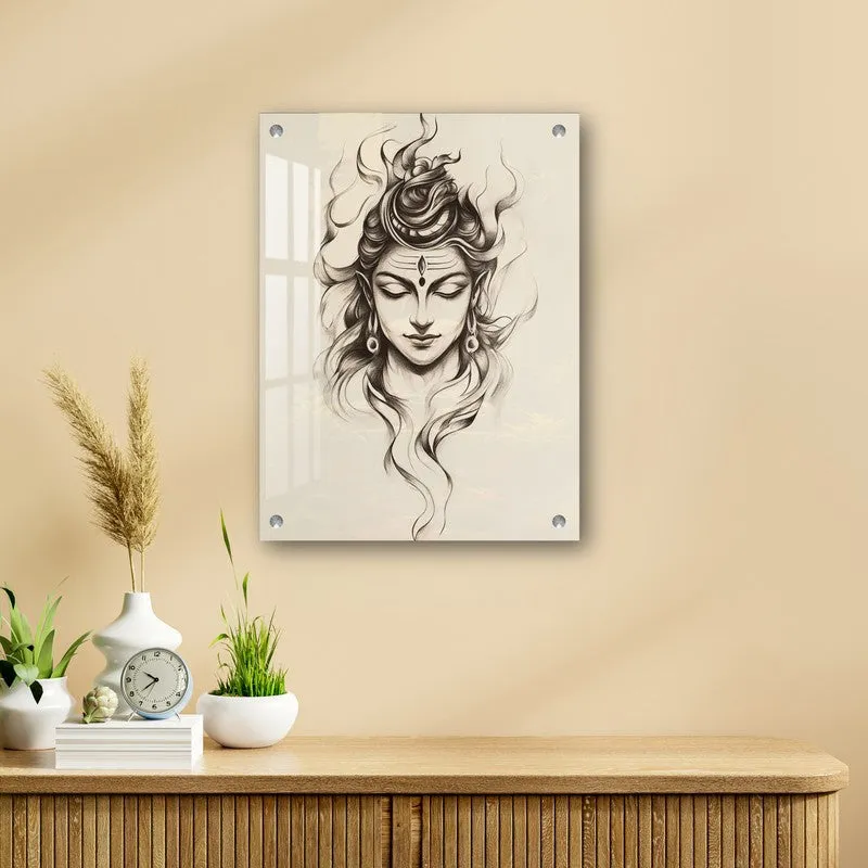 Lord Shiva Eternal Calm Acrylic Wall Art media 4