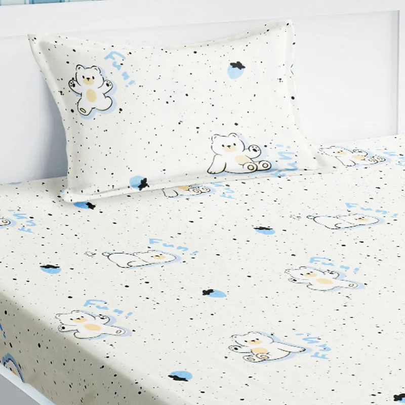 Teddy Nights Kids Cotton Bedsheet - 210 TC media 3