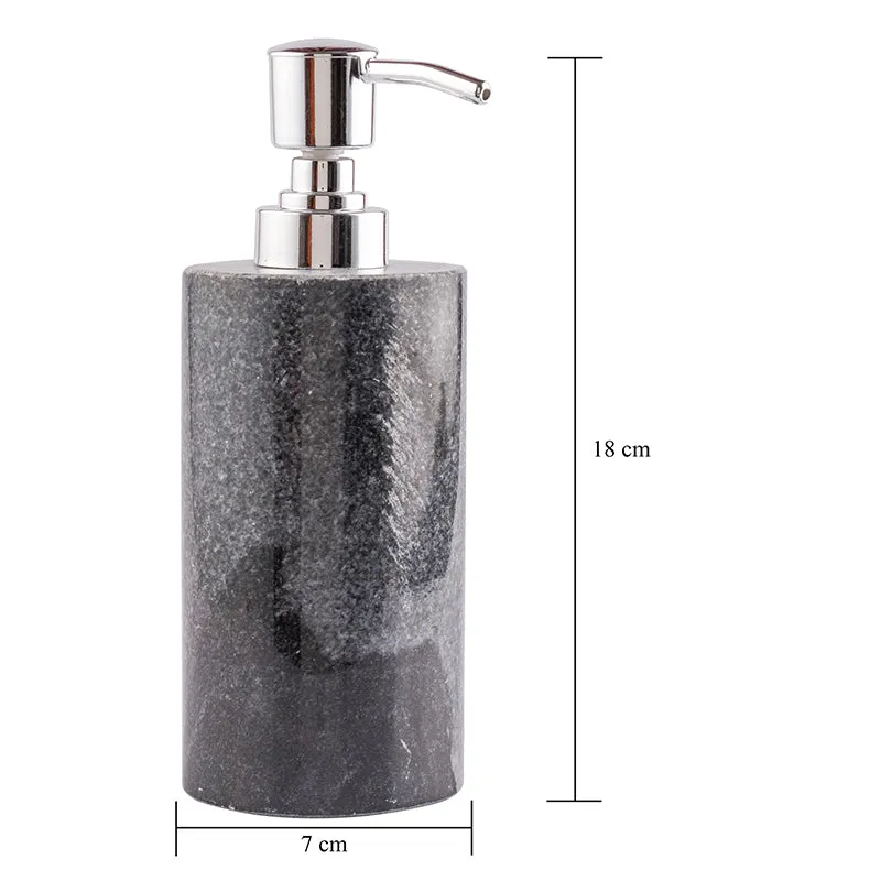 Alabaste Marble Soap Dispenser - Blue & Silver media 6