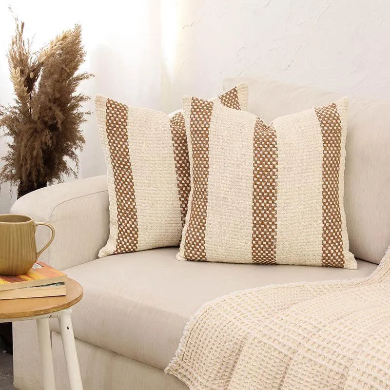 Shivalik Cushion Cover (Brown) - Set Of Two media 1
