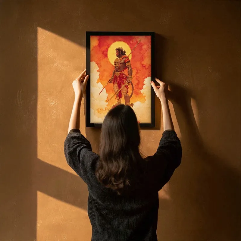 Divine Strength Sri Hanuman II Archival Paper Wall Art media 6