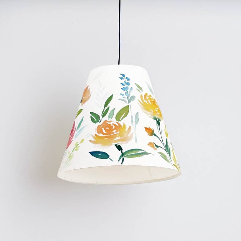 Blossom Dance Handpainted Fabric Ceiling Lamp image 5