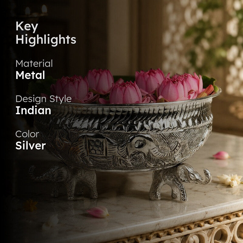 Maharaja Elephant Metal Urli media 2