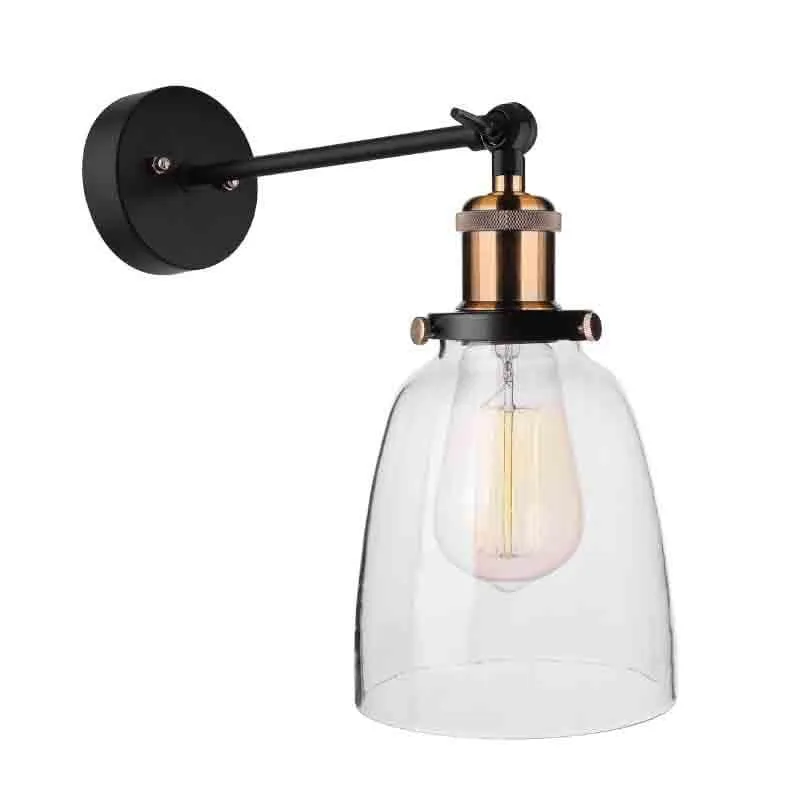 Bell Glass & Metal Wall Lamp media 4