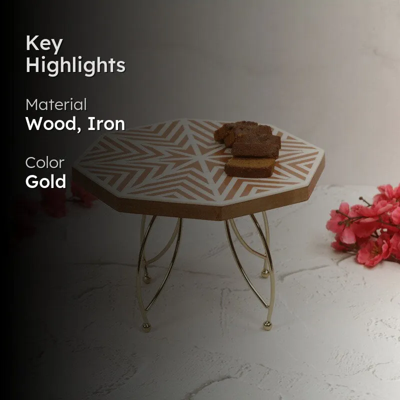 Savor Stack Cake Stand - Gold media 2
