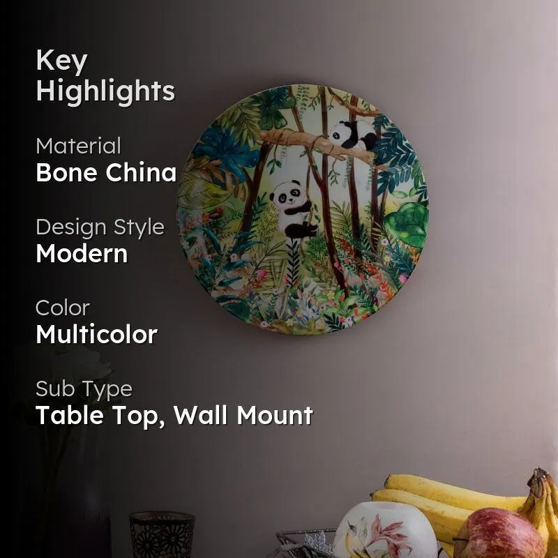 Swings Of A Panda Decorative Plate media 2