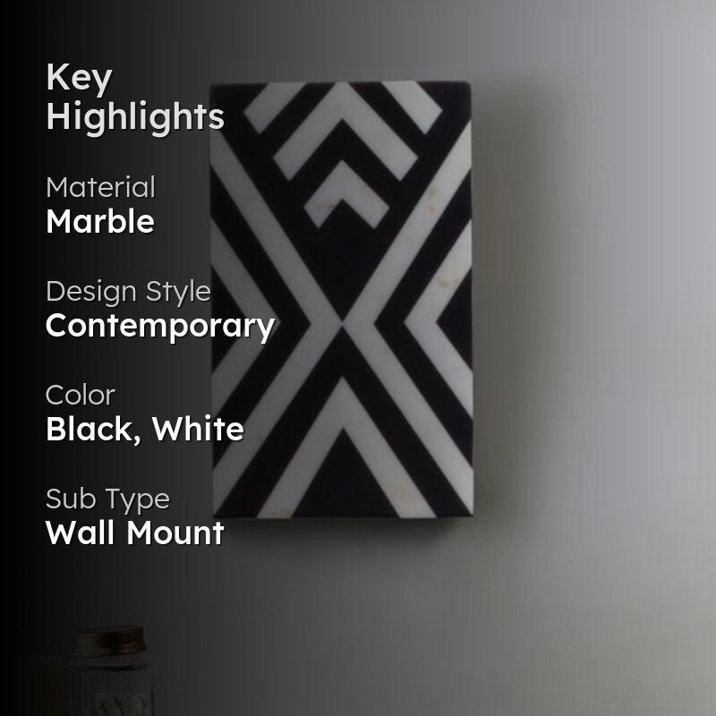 Zebra Maze Marble Wall Accent media 2