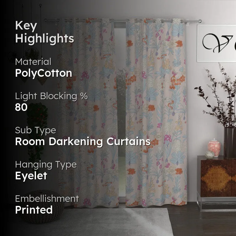 Petal Poetry Curtain Curtains - Set of Two media 2