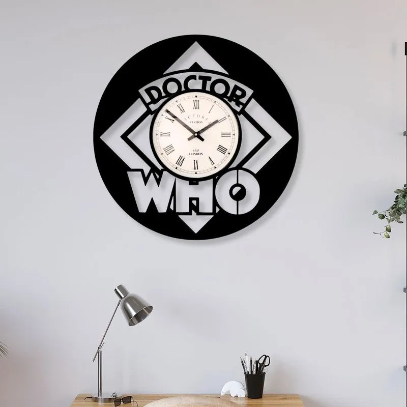 Chronora Steel Analog Wall Clock - Black media 1