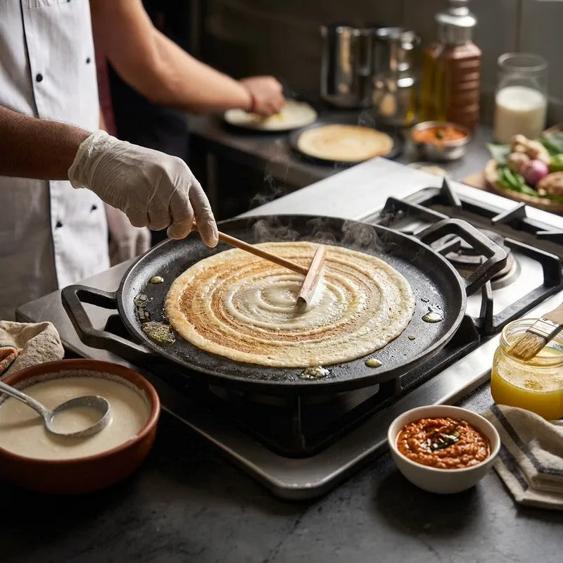 Chapati Craft Cast Iron Roti Tawa - Black media 6