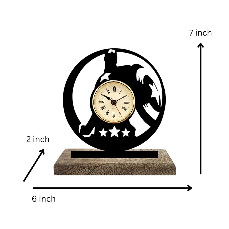 Captain America Analog Table Clock media 5