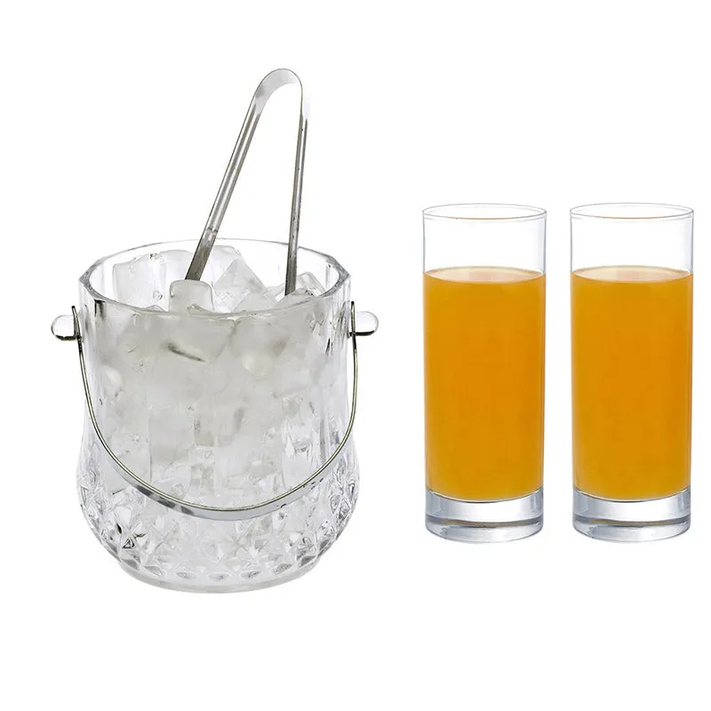 Kylan 1000 MLIce Bucket With 300 ML Glass - Four Piece Set media 1
