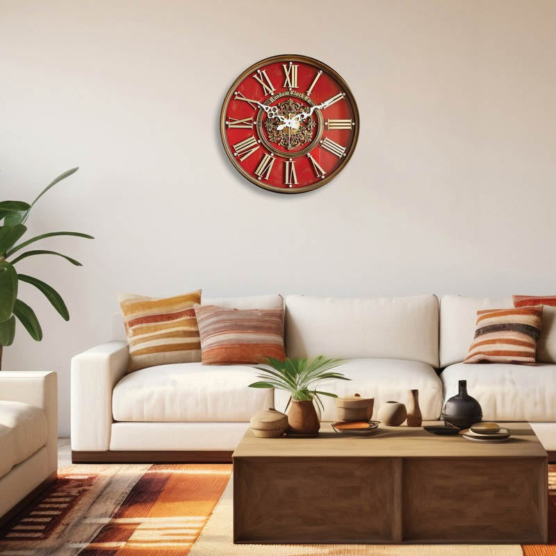 Inez Red 3D Printed MDF Wall Clock media 4