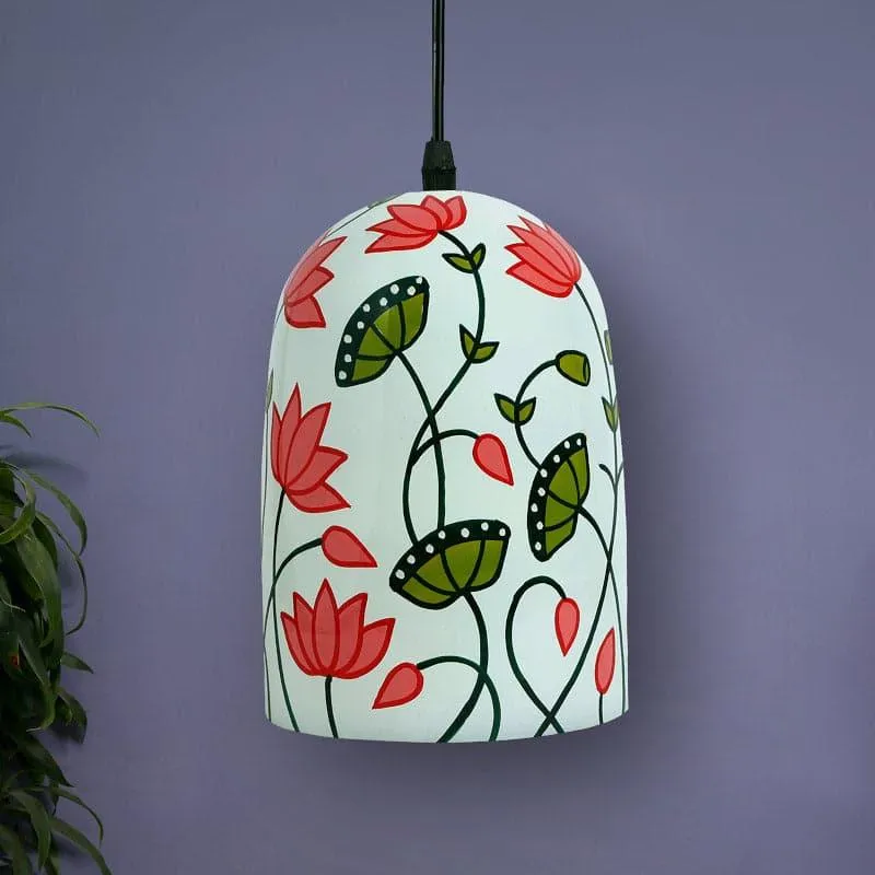 Lotusa Lura Hand Painted Glass Ceiling Lamp media 3