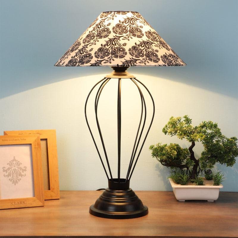 Filigree Maximus Fabric Table Lamp - Black,White