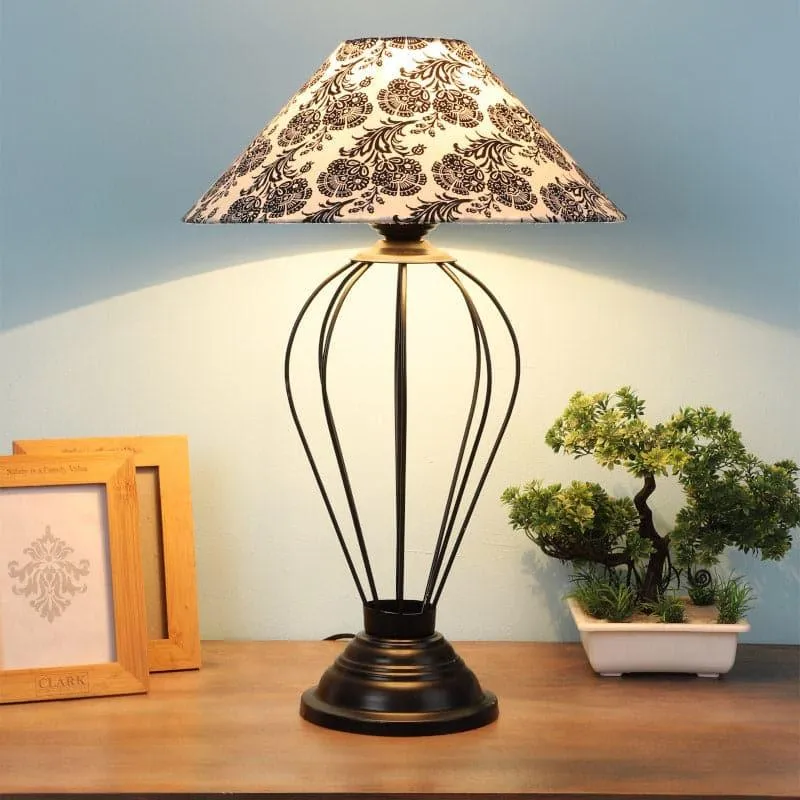 Filigree Maximus Fabric Table Lamp - Black,White media 1