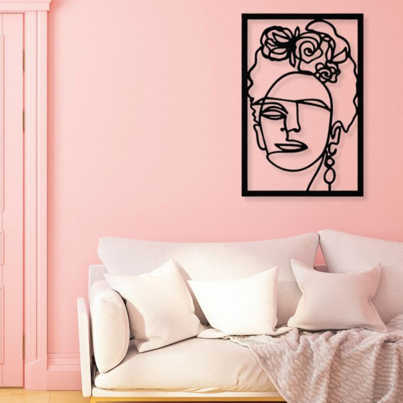 Frida Kahlo Abstract Black Iron Wall Accent
