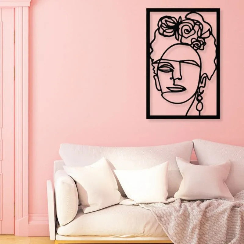 Frida Kahlo Abstract Black Iron Wall Accent media 1