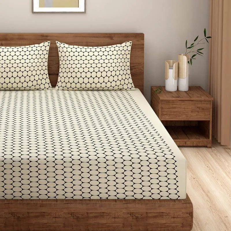 Swayam Honey Comb Cotton Bedsheet - 160 TC media 1