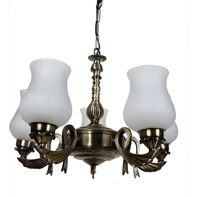 Milky Vistara Mosaic Golden Antique Ceiling Lamp media 4