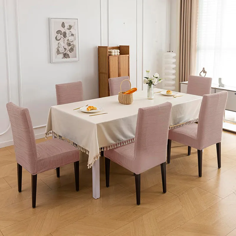 Wrapiq Solid Chair Cover (Dusty Pink) - Set Of Six media 1