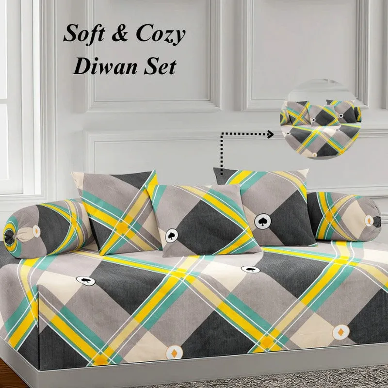 Yurexa Printed Diwan Set - Six Piece Set media 5
