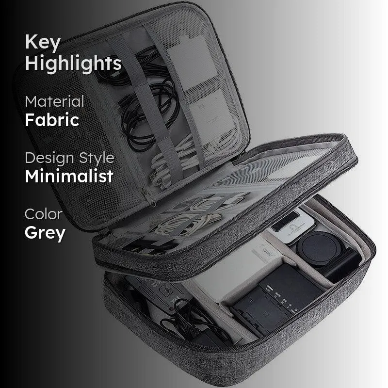 Tyce Lightweight Grey Travel Organizer Box media 2