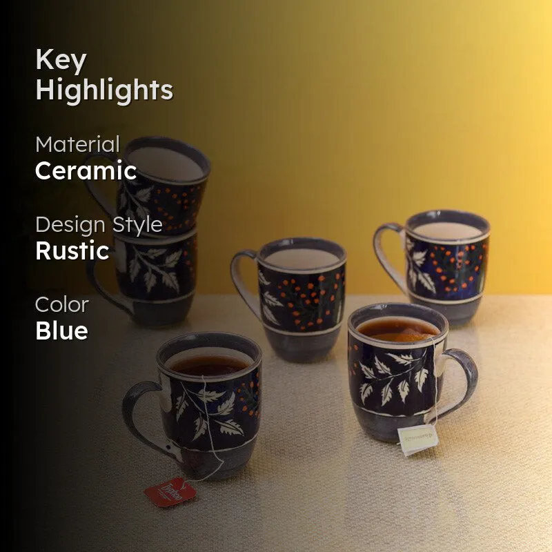Tishya Ceramic Tea Cup (175 mL Each) -  Set of Six media 2