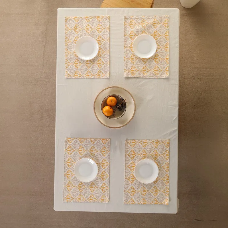 Yellow Prism Weave Canvas Table Mats - Set Of Four media 3