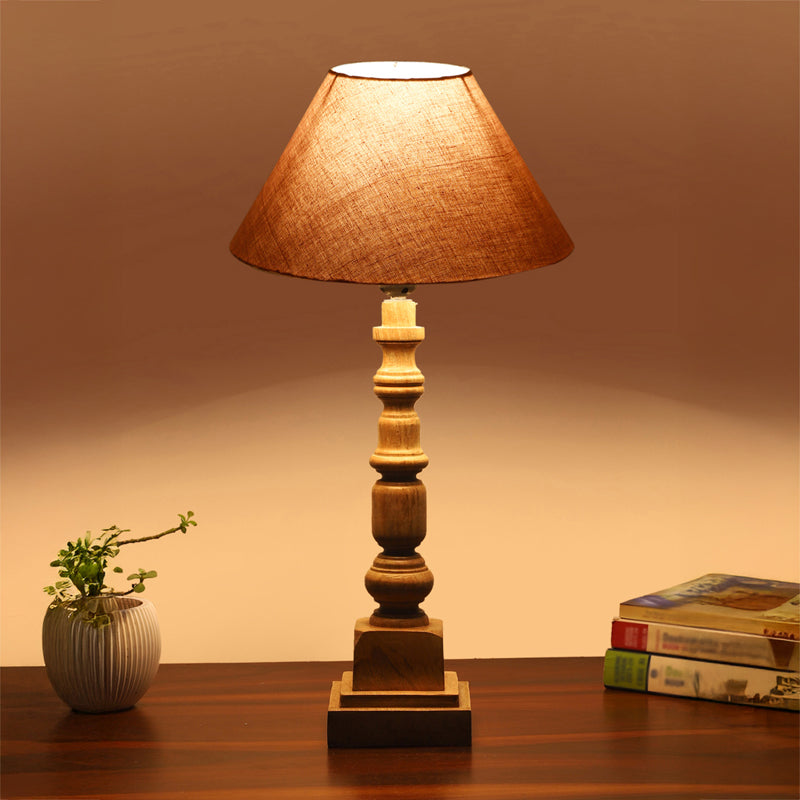 Cotin II Arbor Wooden Table Lamp - Grey,Brown