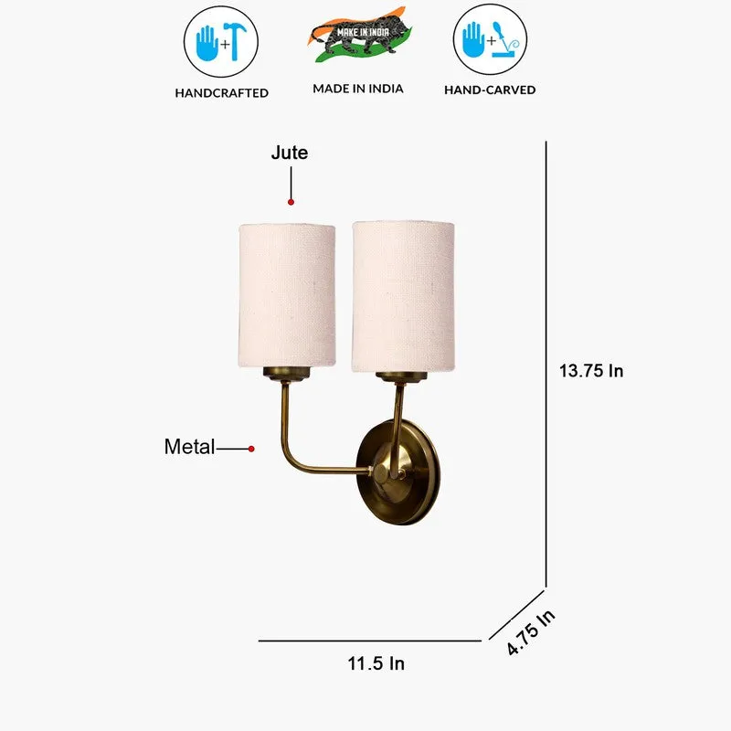 Lumoire Duo Metal Wall Lamp - Gold,White media 8