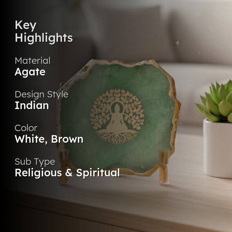 Bodhivriksha Agate Showpiece media 2