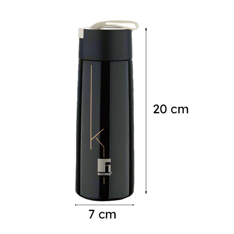 Bergner Walking Thermosteel Hot and Cold Flask (Black) -350 mL media 7