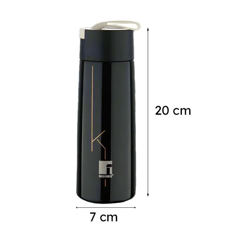 Bergner Walking Thermosteel Hot and Cold Flask (Black) -350 mL media 7