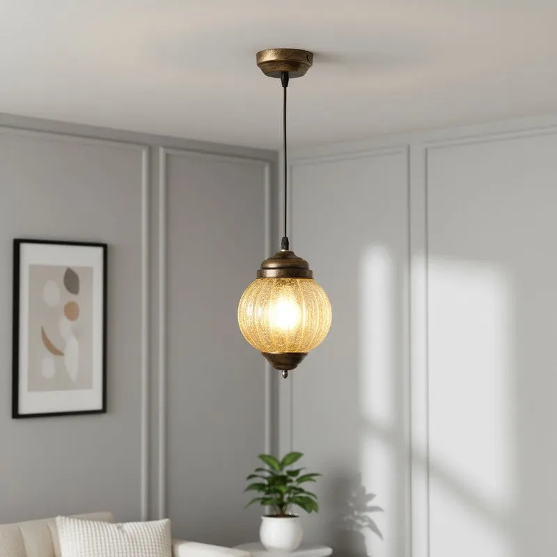 Antique Glow Glass Ceiling Lamp media 1