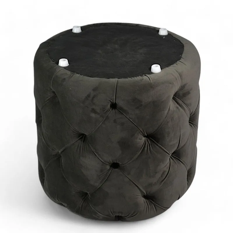 Hrixon Pine Wood Ottomans - Black media 3
