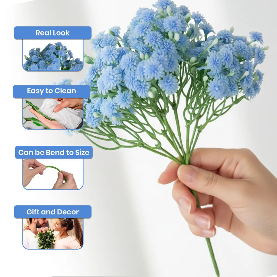 Meadow Babys Breath Artificial Flower - Set Of Three media 7