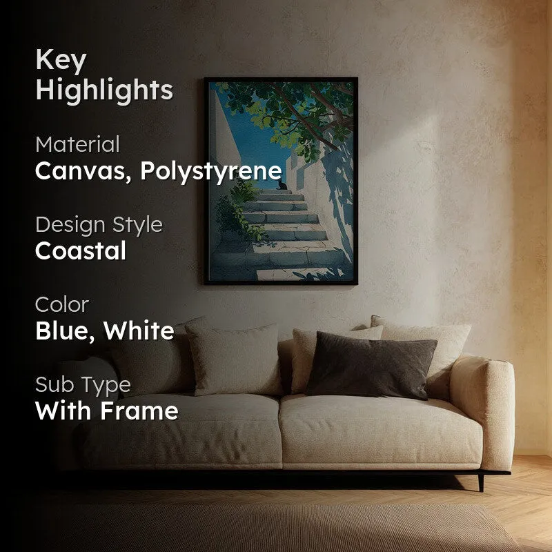 Sereno Canvas Wall Painting With Black Frame media 2