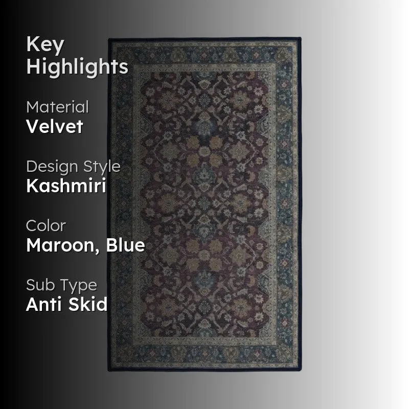 Banoo Velvet Rectangle Anti-Skid Carpet - 2