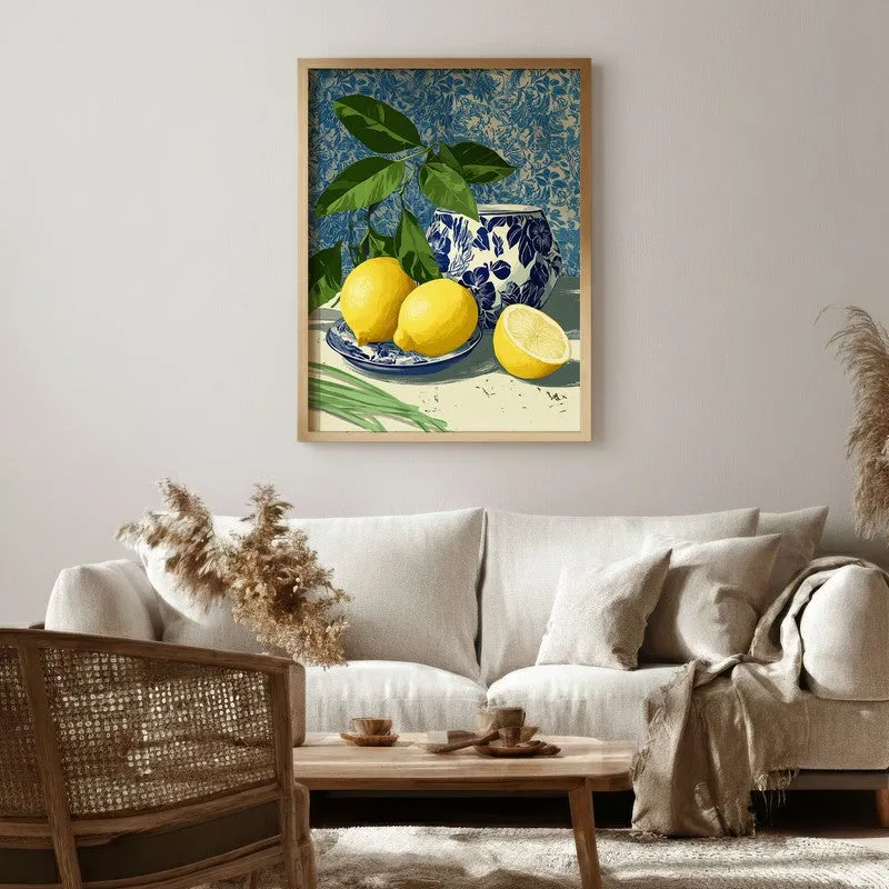 Freshness Canvas Wall Painting - Brown Frame media 1